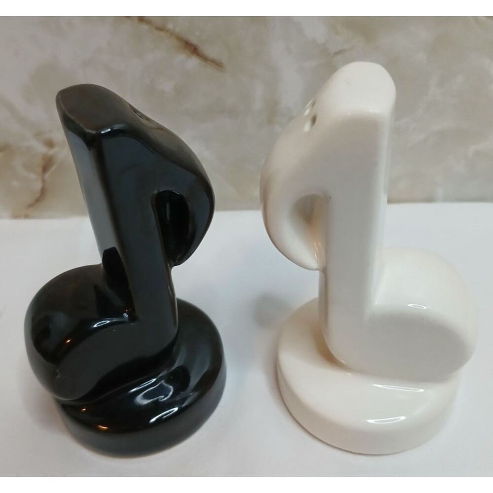 Vintage 1979 Japan Sarsaparilla Musical Notes Ceramic Salt and Pepper Shakers